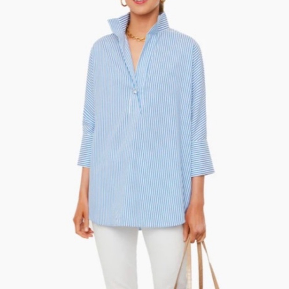Tuckernuck Blue Stripe Willow Blouse